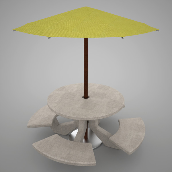 concrete picnic table 3d model - Picnic Table by CTA AE
